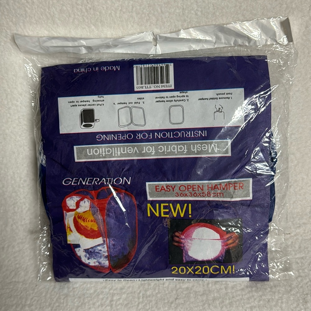 Generation Easy Open Hamper 36x36x58cm Mesh Fabric for Ventilation New Dorm Room